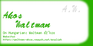 akos waltman business card